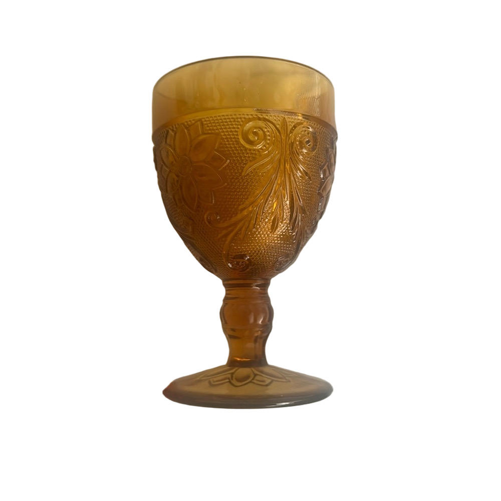 Tiara Amber Chantilly Goblets